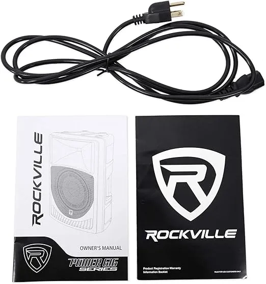 Rockville Pair Power Gig RPG8 8" Powered Active 800 Watt 2 -Way DJ PA Speakers