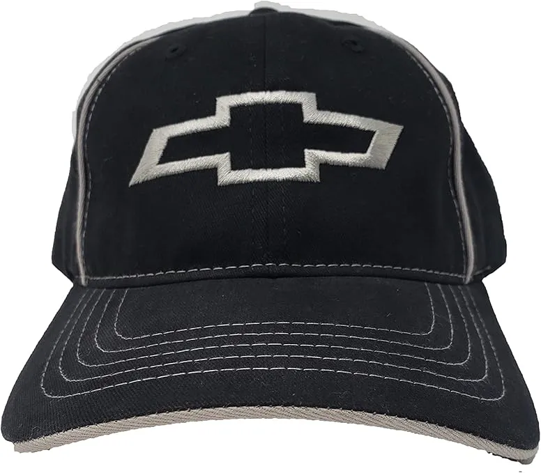 Chevrolet Bowtie Baseball Cap for Men - Black Chevy Logo Automotive Racing Hat