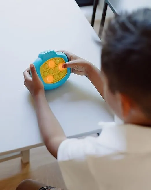 Pop It! Pro - The Original Light Up, Pattern Popping, Pop It! Game from Buffalo Games,Blue and Yellow