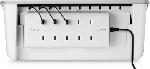 Belkin Charging Station For Laptops - Charging Station For Classroom Organization W/ Surge Protection & Cable Management - Up To 10 Devices Including iPads, Samsung Tablets, Chromebooks & More