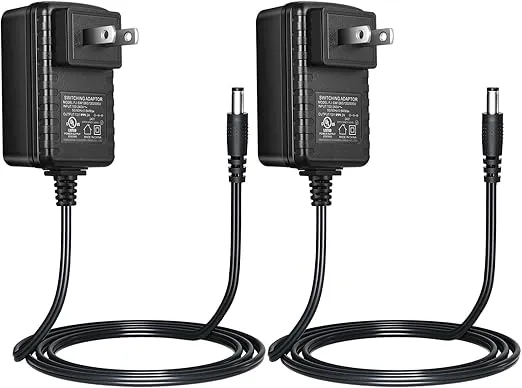 Security-01 2-Pack AC 100-240V to DC 12V 2A Power Supply Adapter,12 Volt 2 Amp Power Adaptor 5.5mm X 2.1mm,Work with CCTV Camera/DVR/NVR/Led Strip Lights/Router/Monitor/Keyboard,UL Listed
