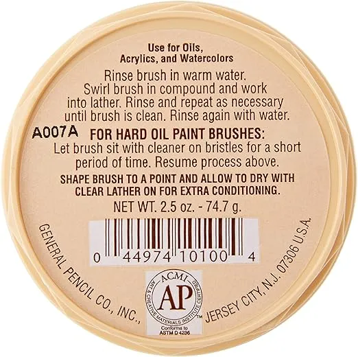 General Pencil Company The Masters Brush Cleaner & Preserver 2.5 0z.