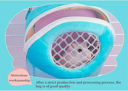 WishLotus Pet Carrier Bag, Portable Outgoing Travel Handbags with Nylon Straps Small Pet Pouchfor Hamster Rat Mini Hedgehog Sugar Glider