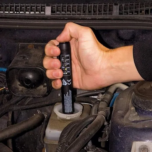 Performance Tool W181 Brake Fluid Moisture Tester - 5 LED Readout, Calibrated for DOT 4, Portable with AAA Battery Included, Not for use on DOT 5