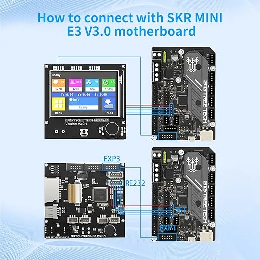 BIGTREETECH TFT35 E3 V3.0.1 Touch Screen Display RepRap Smart Controller Panel Compatible with SKR Mini E3 SKR E3 DIP Board for Ender 3 CR10 3D Printer