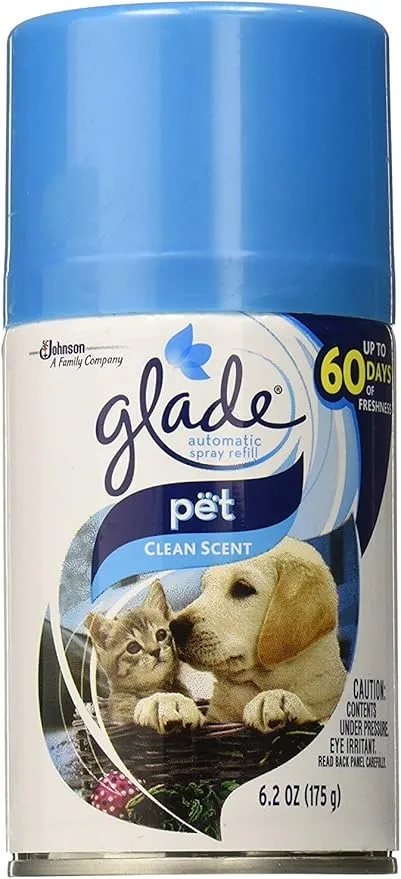 Glade Automatic Spray Refill, Air Freshener for Home and Bathroom, Pet Clean Scent, 6.2 Oz