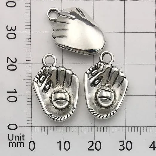 Ball Sports Charms-60pcs Alloy Ball Games Baseball Sports Charms For Crafting DIY Necklace Earrings Bracelet Jewelry Making Accessaries (M130)