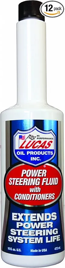 Lucas Oil Power Steering Fluid with Conditioners, 16 Ounce, Case of 12