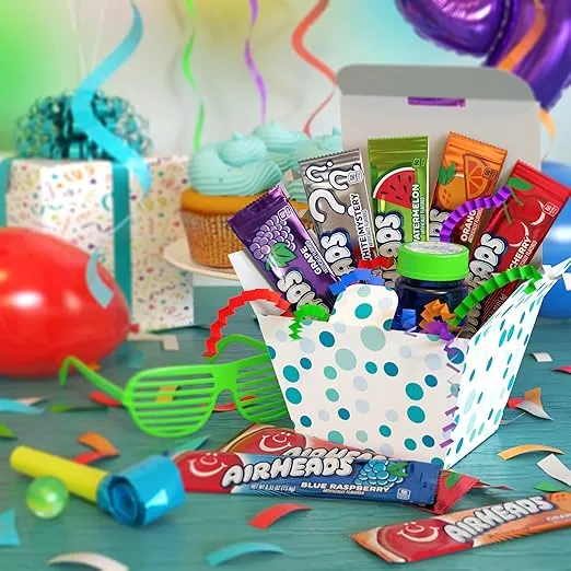 Airheads Candy Bars, Variety Bulk Box, Chewy Full Size Fruit Taffy, Gifts, Holiday, Parties, Concessions, Pantry, Non Melting, Party, 60 Individually Wrapped Full Size Bars