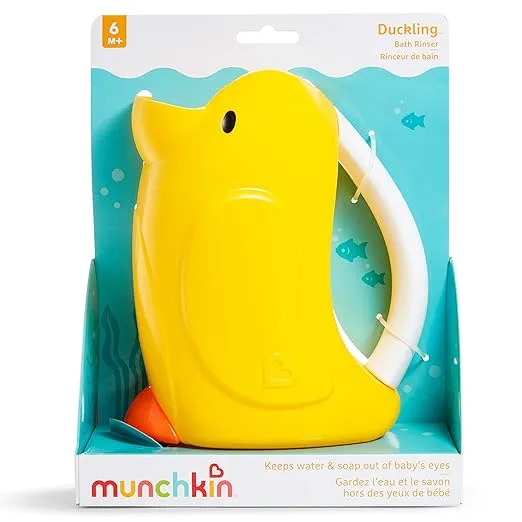 Munchkin® Duckling™ Shampoo Bath Rinser Cup, Ultra Soft and Flexible Rim, Babies, Toddlers and Kids, Yellow Duck