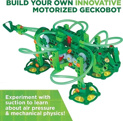 Thames & Kosmos Geckobot STEM Experiment Kit | Build a Wall-Climbing Robot & 6 Other Mechanical Creations | Explore The Physics of Air Pressure & Suction | Difficulty Level: Advanced