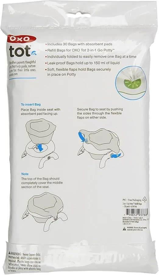 OXO Tot 2-in-1 Go Potty Refill Bags, 60 Count