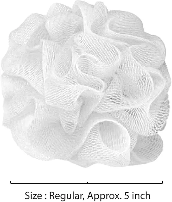 Aquasentials Mesh Pouf Bath Sponge (4 Pack) (Multi-Color)