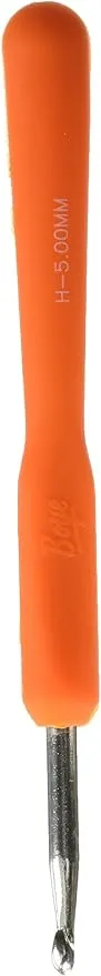 Boye 332680000HM Orange Ergonomic Metal Crochet Hook, US Size H, 6" L