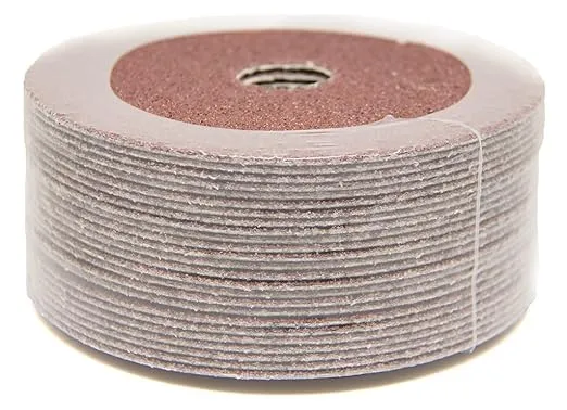 Benchmark Abrasives 5 Inch Sanding Discs Aluminum Oxide Resin Fiber Grinding Disc for Grinding, Stripping on Wood, Fiberglass, Steel, Metal, 7/8" Arbor Angle Grinder Sanding Disc, 25 Pack - 60 Grit