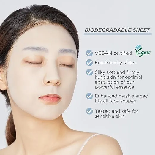 Mediheal Best Korean Sheet Mask - Watermide Essential Face Mask 4 Sheets For All Skin Types Korean Best Sheet Mask Hydrating Moisturizing with Water 3x Complex