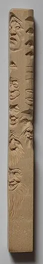 Eyes and Lips Study Stick Kit (Learn to Carve Faces with Harold Enlow): Learn to Carve Eyes and Lips Booklet & Lips Study Stick (Fox Chapel Publishing) High-Quality Resin & Step-by-Step Instructions