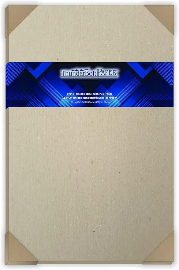 10 Sheets Chipboard 46pt (Point) 12 X 18 Inches Medium Weight Large Size .046 Caliper Thickness Cardboard Craft|Packaging Brown Kraft Paper Board