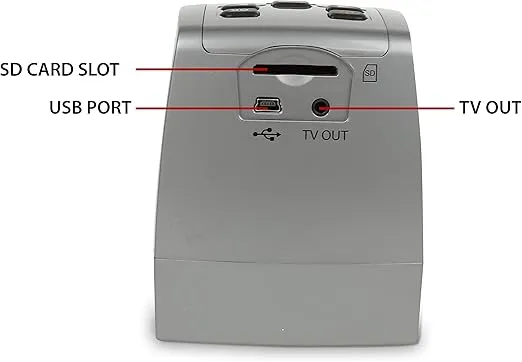 Magnasonic All-in-One High Resolution 24MP Film Scanner, Converts 35mm/126KPK/110/Super 8 Films, Slides, Negatives into Digital Photos, Vibrant 2.4" LCD Screen, Impressive 128MB Built-in Memory