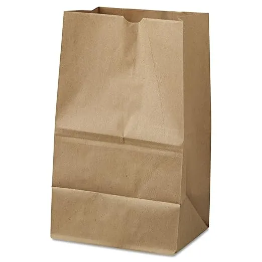 General GK20S500#20 Squat Paper Grocery Bag, 40lb Kraft, Std 8 1/4 x 5 15/16 x 13 3/8, 500 bags