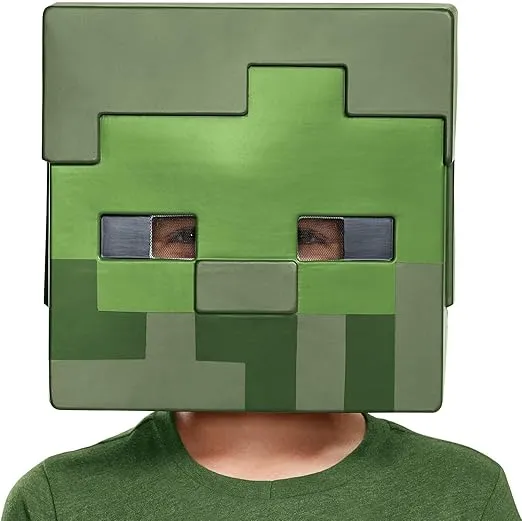 Disguise Minecraft Zombie Child Half Mask
