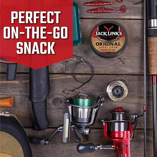 Jack Link’s Jerky Chew, Original, 0.32 oz., Pack of 24 – Shredded Beef Jerky, Made with 100% Beef