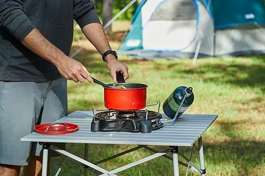 Coleman PowerPack Propane Gas Camping Stove, 1-Burner, High-Efficiency 7500 BTU, Portable and Compact, Perfect for Camping, Hunting, and Backpacking