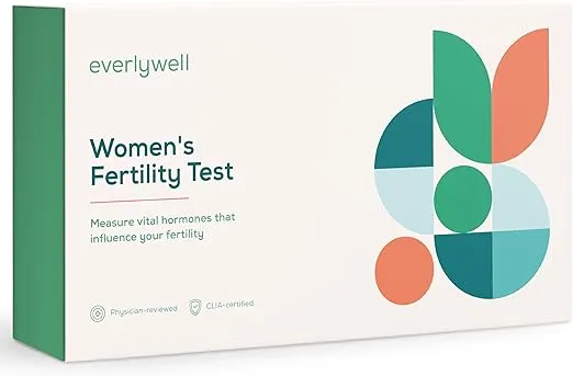 Everlywell Women's Fertility Test - at Home - CLIA-Certified Adult Test - Discreet Blood Analysis Results Within Days - Measures Hormonal Balance
