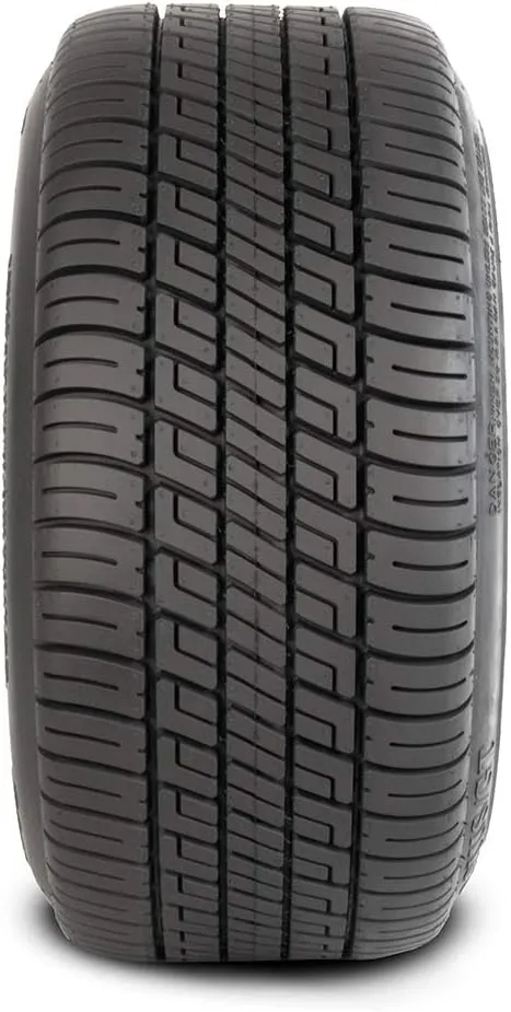 RM Cart 10" Warlock Black/Machined Golf Cart Wheels on 205/50-10 Low Profile Tires (Set of 4), Golf Cart Tires and Wheels Combo, Durable and Fits Metric Lug Nuts (Yamaha Carts)