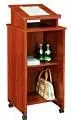Global Industrial Mobile Lectern, Mahogany, 18"W x 18"D x 44"H