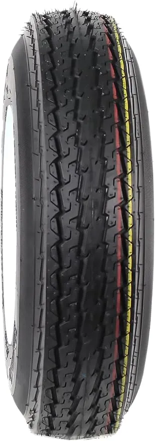 eCustomrim Trailer Tire On Rim 4.80-8 480-8 4.80 X 8 8 in. Load Range B 5 Lug Hole Bolt Wheel White - 2 Year Warranty w/Free Roadside