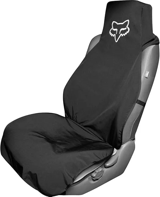 Fox Racing Seat Cover, Car Bucket Seat Protector, Adjustable, Waterproof, Black