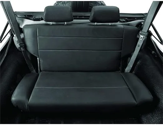 Bestop 3944001 Black Crush Trailmax II Rear Fold-N-Tumble Rear Seat - Jeep 1955-1995 CJ5, CJ7 & Wrangler