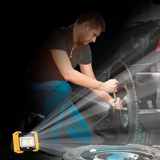 Ontel Ultra Bright Portable LED Work Light, 500 Lumens, Battery Powered, LED