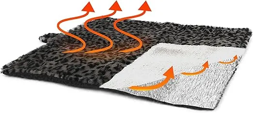 WALOO Pets Self Heating Thermal Cat Mat & Napping Pad (Leopard Brown)