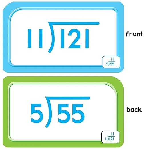 School Zone - Division 0-12 Flash Cards - Ages 9 and Up, 3rd Grade, 4th Grade, Math Equations, Division Practice, Dividends, Numbers 0-12, and More
