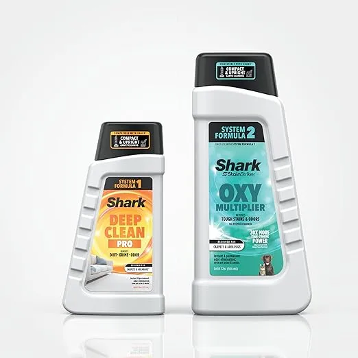 Shark PXCMBUNDLE StainStriker Complete Bundle for Shark StainStriker portable cleaners, for carpets & area rugs, instantly eliminates odors, 32oz OXY Multiplier and 16oz Deep Clean Pro