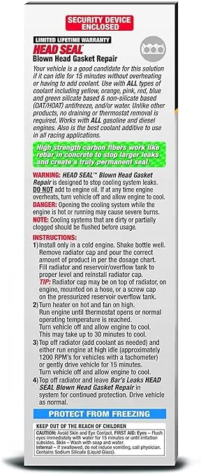 Bar's Leaks HG-1 HEAD SEAL Blown Head Gasket Repair
