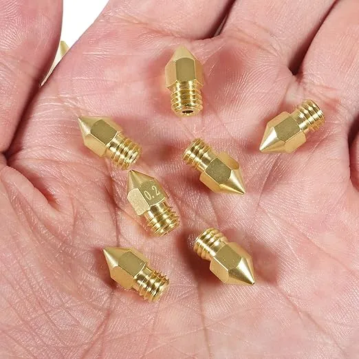 Aokin 8 Pcs 0.3mm MK8 Extruder Nozzles 3D Printer Nozzles for Creality Ender 3/3 Pro/3 V2, Ender 5/5 Pro, CR-10/10S, Makerbot, Anet A8 3D Printer