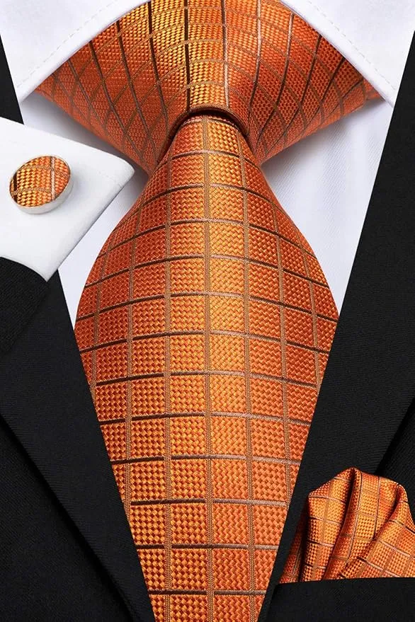 Dubulle Tie and Lapel Pin for Men Mens Paisley/Stripe/Floral Necktie Pocket Square Cufflinks Wedding Party