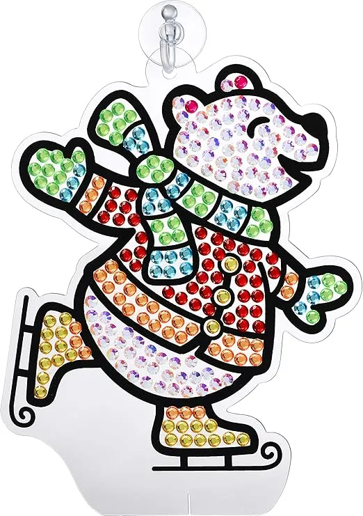 Creativity for Kids Big Gem Diamond Painting Kit: Holiday Stickers and Suncatchers, DIY Christmas Crafts for Kids