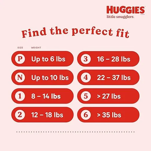 Huggies Little Snugglers Baby Diapers, Size 2 (12-18 lbs), 72 Ct