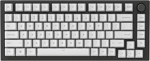 Glorious GPBT Dye Sublimated Keycaps (Arctic White) -Thick PBT 114 Keycap Set for Full Size, TKL,Compact, 75% Mechanical Keyboards