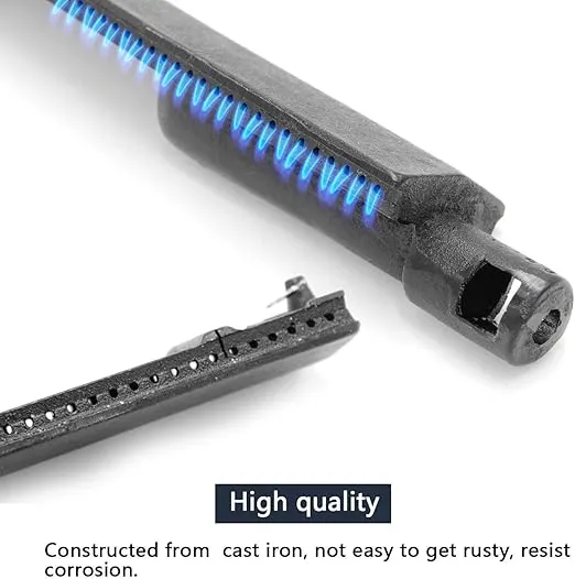 Hongso 15 3/4 Inches Cast Iron Burner Replacement for BBQ Barbeques Galore Turbo 3 Burners Elite CG3TCBN 720-0057 Nexgrill 720-0057 Aussie Bakers and Chefs Charbroil Sam's Gas Grill CBC301 3-Pk