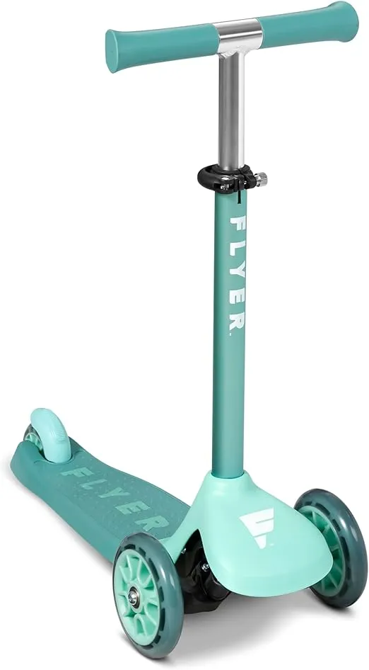 Flyer Glider Jr., Radio Flyer Lean to Steer Toddler Scooter, Teal, for Kids Ages 2-5 Years