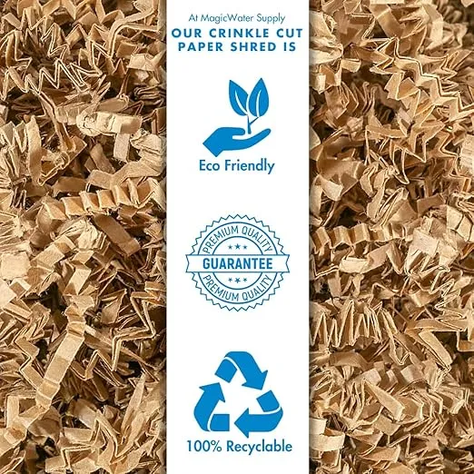 MagicWater Supply - 1 LB - Kraft - Crinkle Cut Paper Shred Filler great for Gift Wrapping, Basket Filling, Birthdays, Weddings, Anniversaries, Valentines Day, and other occasions