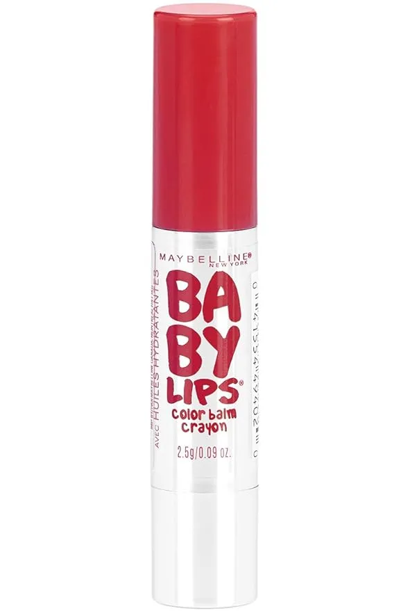 Maybelline New York Baby Lips Color Balm Crayon, Refreshing Red, 0.09 oz.
