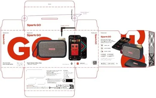 Positive Grid Spark GO 5W Ultra-Portable Smart Guitar Amp, Headphone Amp & Bluetooth Speaker with Smart App for Electric Guitar, Acoustic or Bass