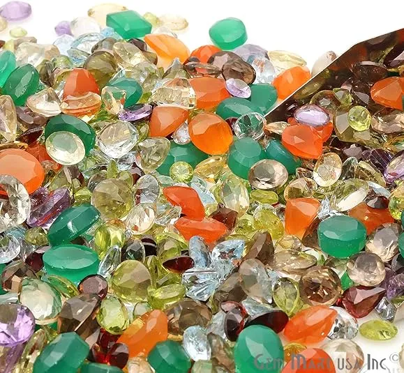 100 Cts Mixed Loose Mixed Gem Stone, Natural Multi Color Stone, Mix Shape Stones, Stones Lot Gemstones, Birthstone, Precious Stone GemMartUSA (MX-60001)