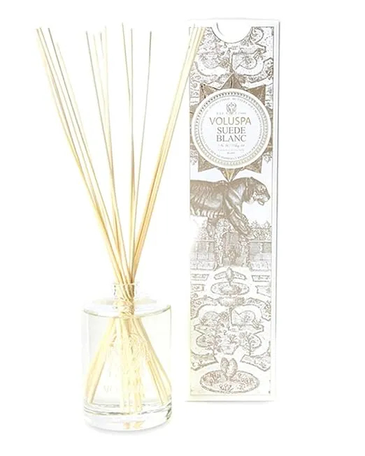 Voluspa Suede Blanc Home Diffuser, 6 Ounce